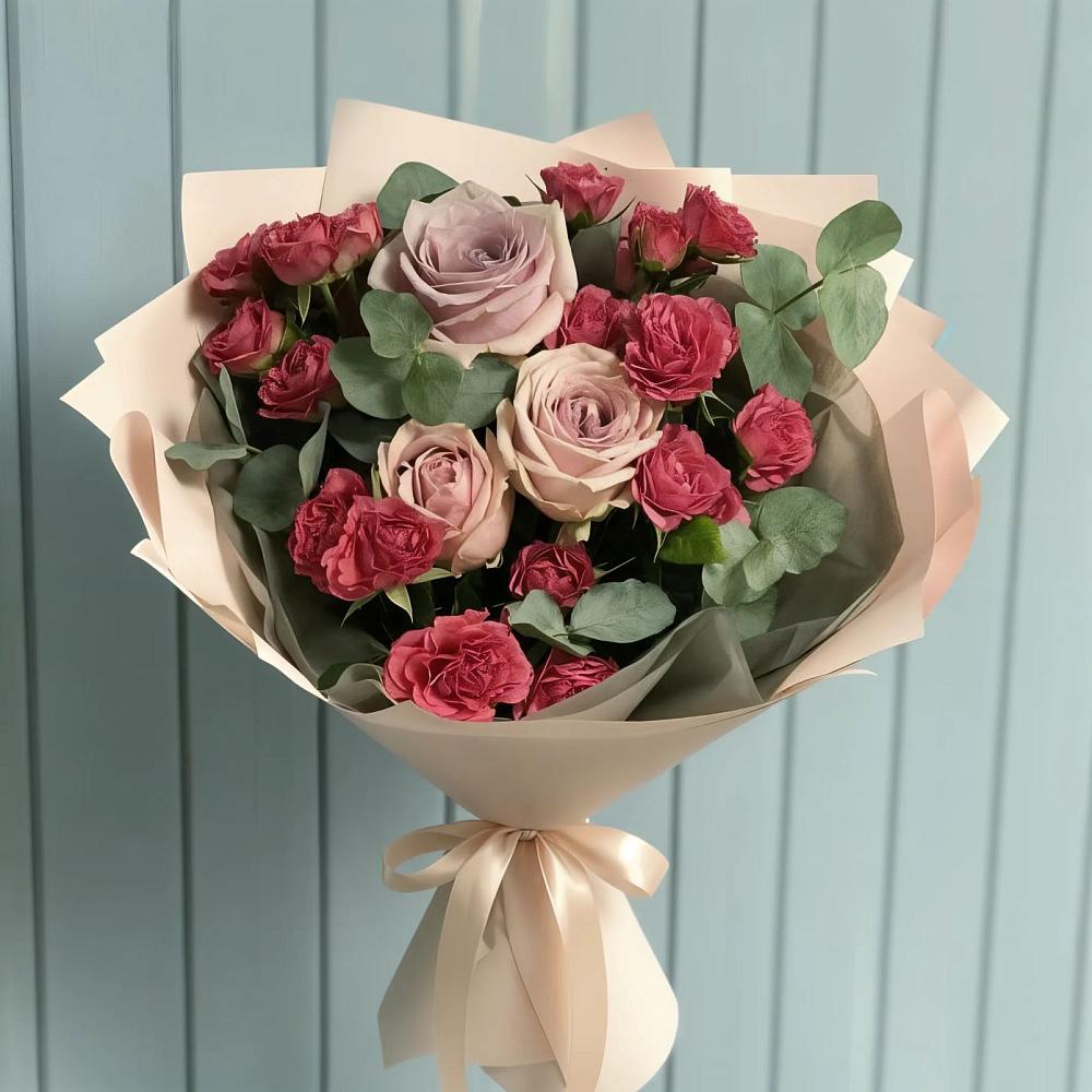 Букет цветов из: Гвоздики и Розы в Бегичевский