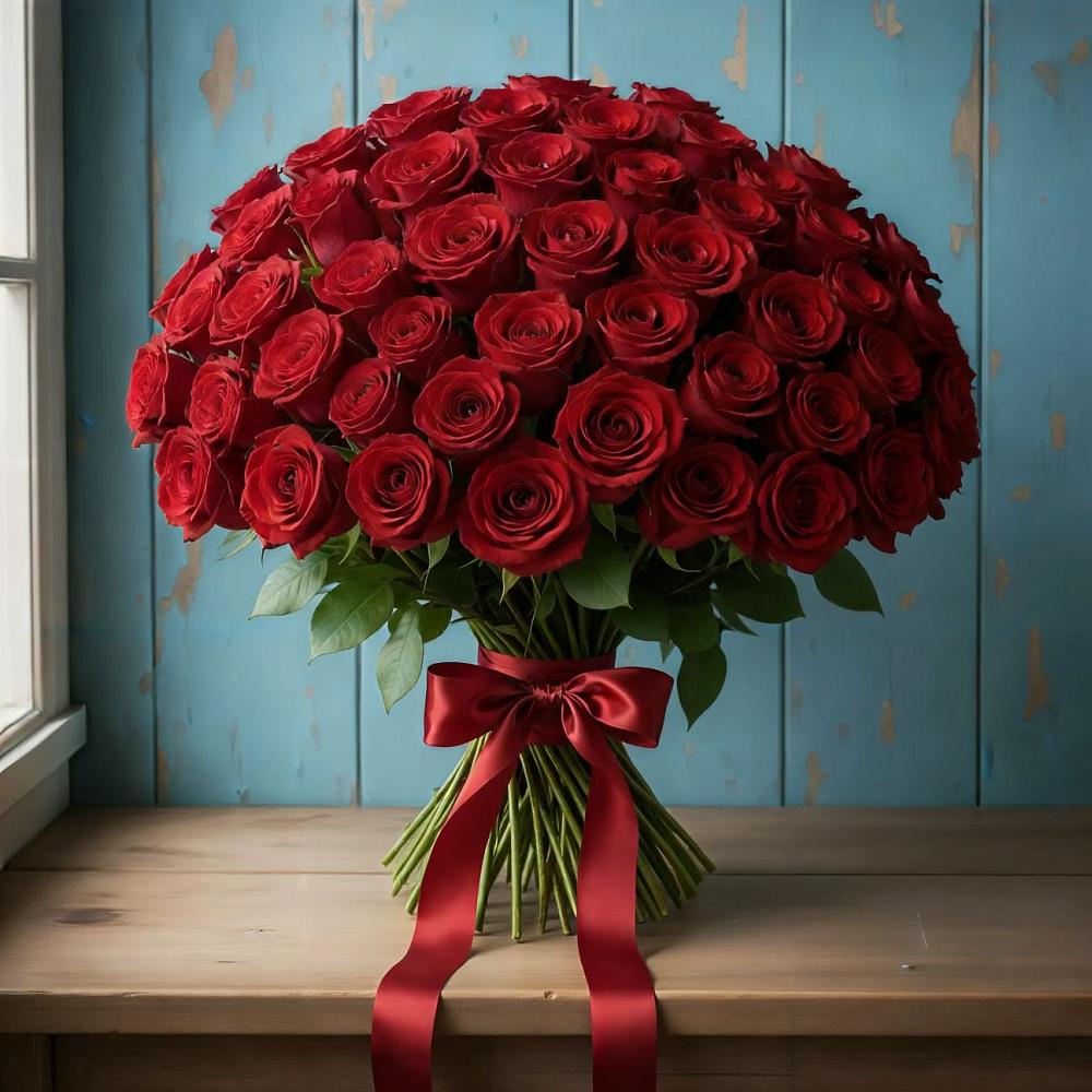 Букет Красные розы Блэк Меджик в Бегичевский