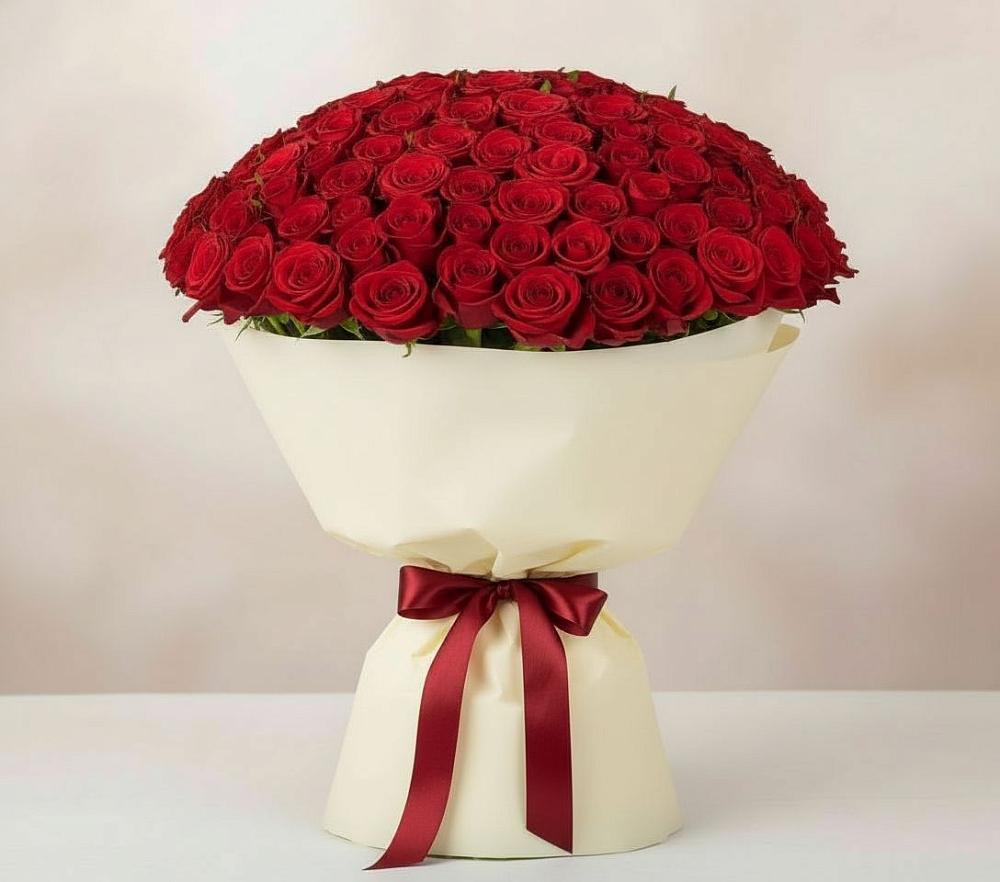 Букет 101 Красная роза Милано в Бегичевский