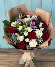 Букет цветов из:  Розы и Альстромерии в Бегичевский