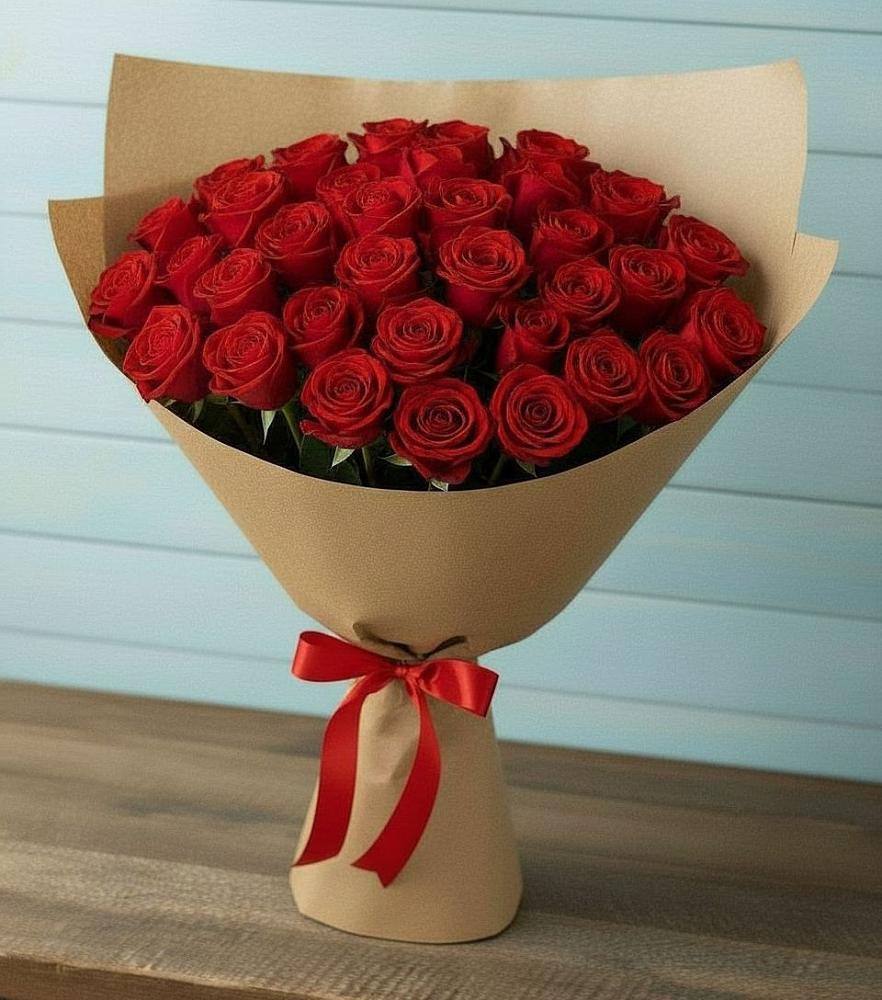 Букет Красные розы Милано в Бегичевский