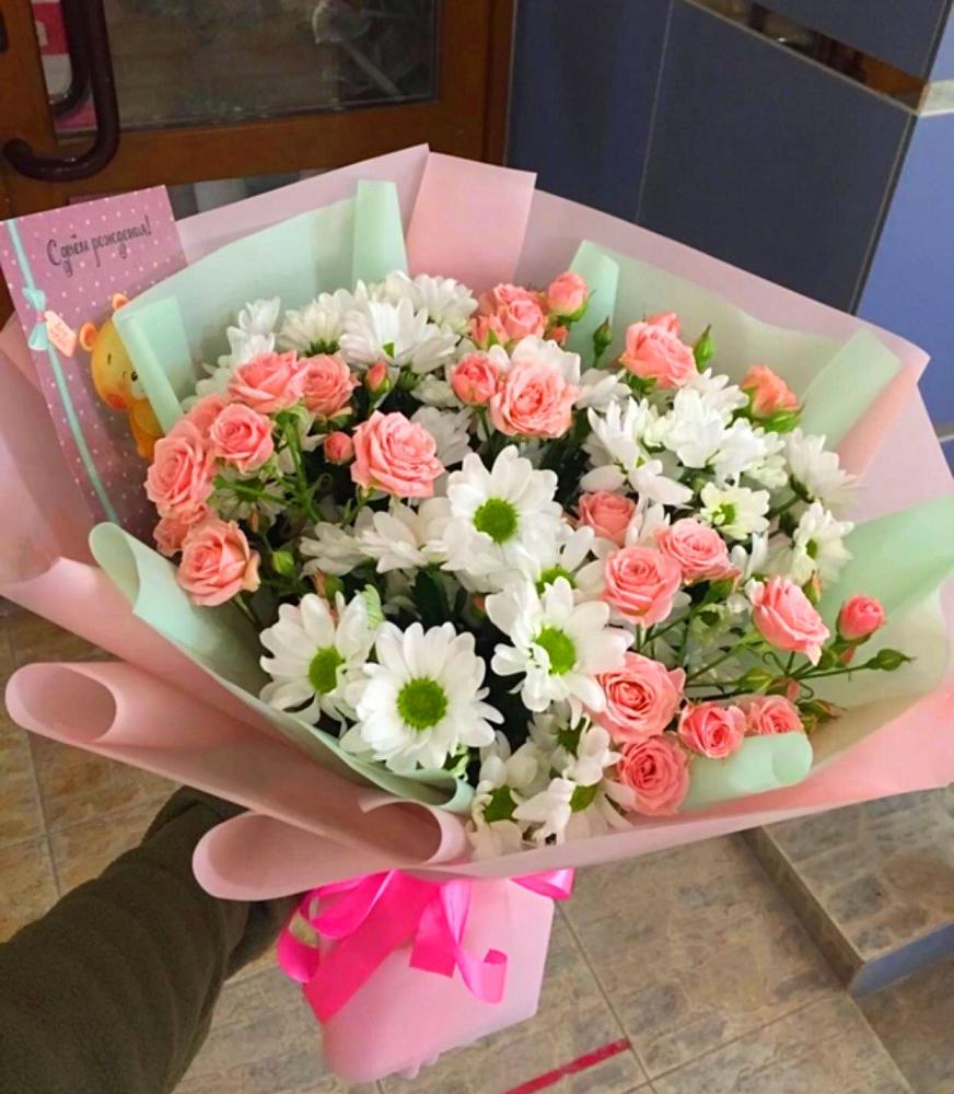 Букет цветов из: Розы и Хризантемы в Бегичевский