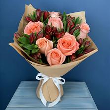 Букет цветов из:  Розы и Альстромерии в Бегичевский