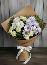 Букет цветов из:  Хризантемы и Розы в Бегичевский