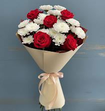 Букет цветов из:  Розы и Хризантемы в Бегичевский