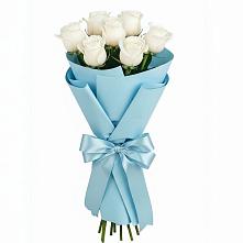 Букет 7 белых роз Проуд в Бегичевский