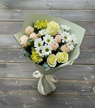 Букет цветов из:  Альстромерии, Розы и Хризантемы в Бегичевский