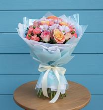 Букет цветов из:  Хризантемы и Розы в Бегичевский