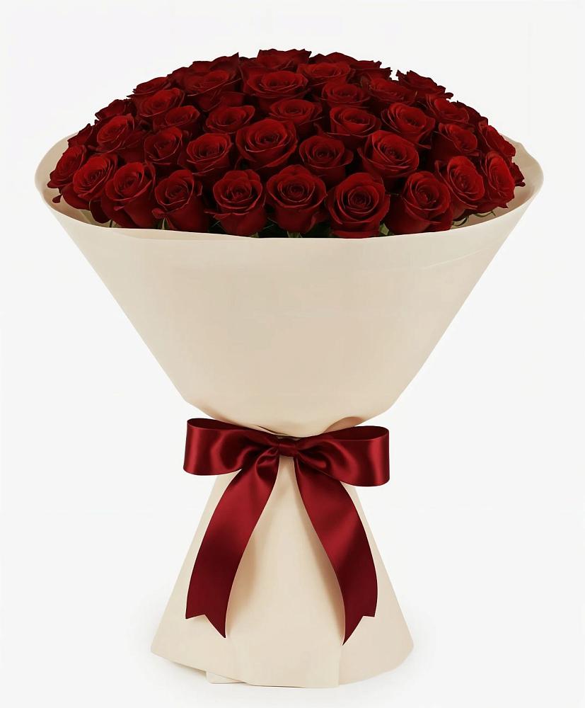 Букет 101 Бордовая роза Блэк Бакарра в Бегичевский