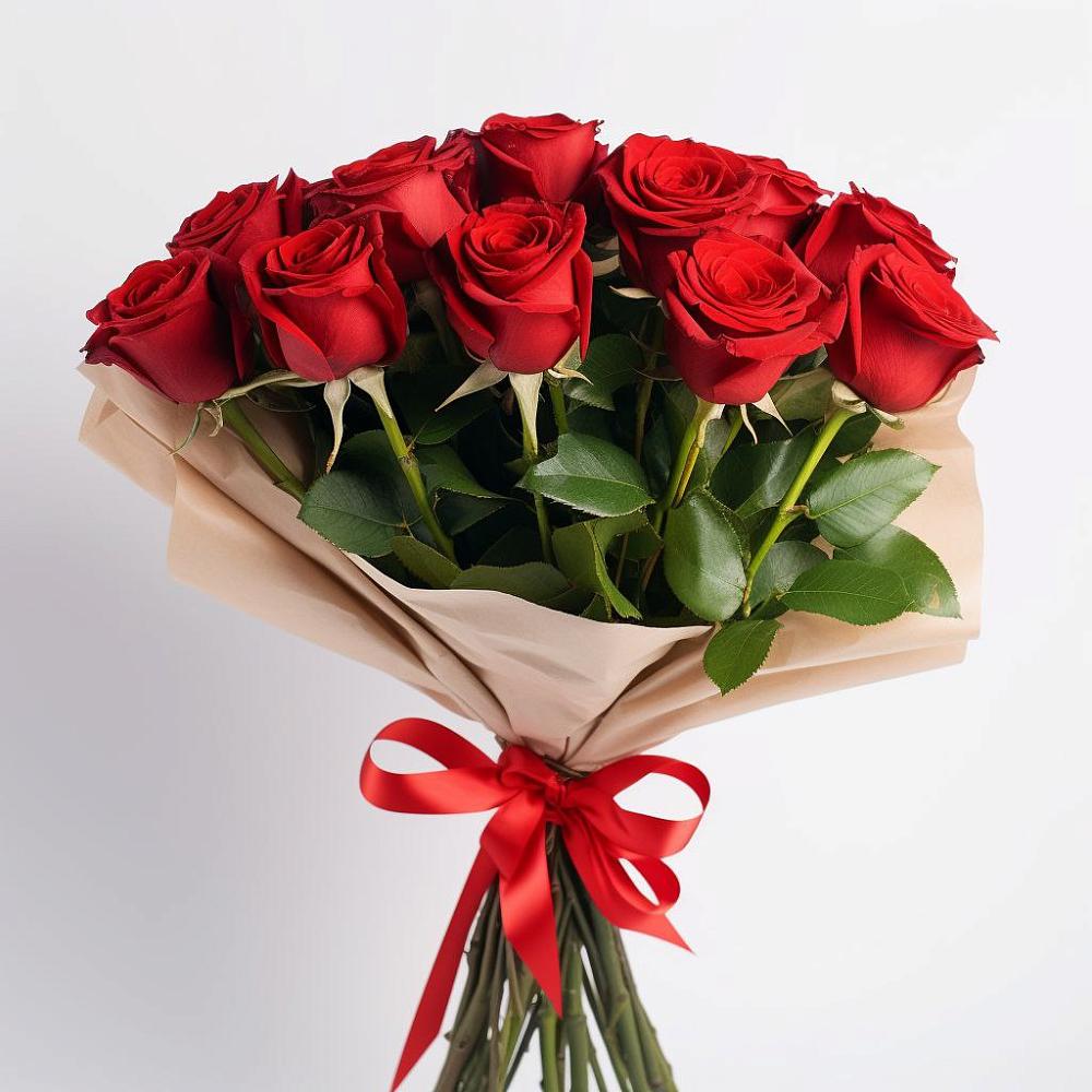 Букет 11 Красных роз Эдлесс Лав в Бегичевский
